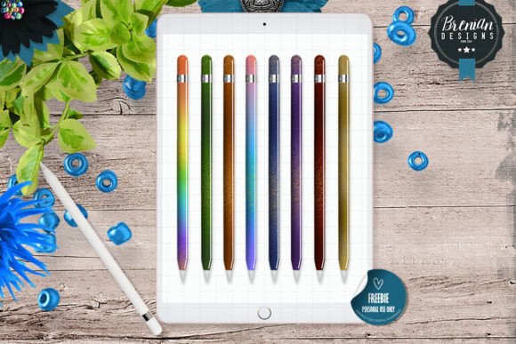 Colorful Pens Digital Stickers for Creative Planning