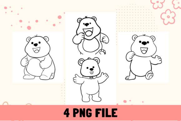 Cute Bear Coloring Pages for Kids PNG: A Practical Resource for Modern Creators and Educators