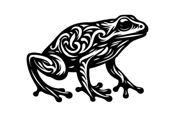 Evaluating A Frog Walking Silhouette Vector Art for Design Projects
