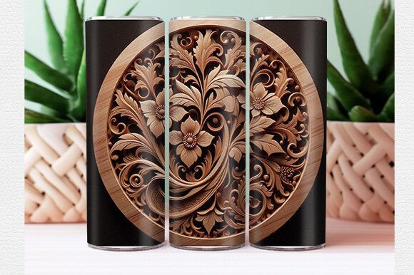 Floral Wood Tumbler Wrap Design Guide