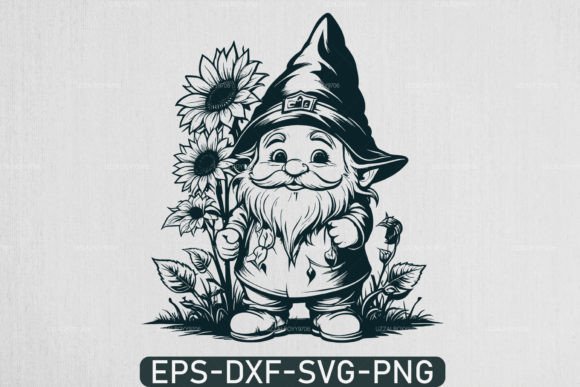 Flower Gnome & Sunflower SVG Design Guide
