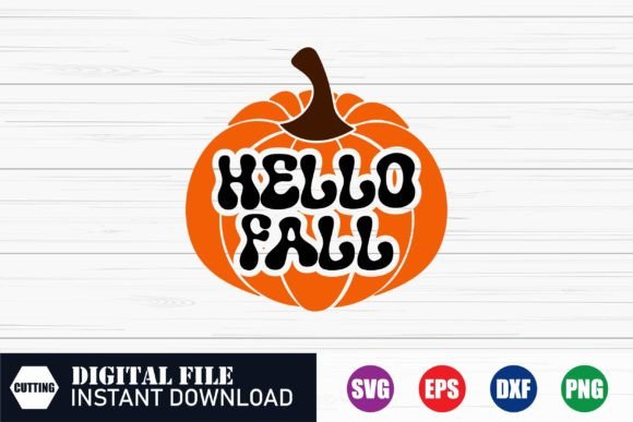 Hello Fall SVGs for Pumpkin Tshirts and Autumn Crafts