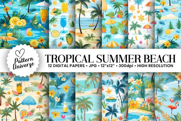Integrating Tropical Summer Beach Seamless Patterns into Professional Creative Workflows