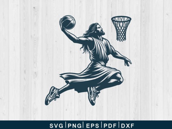 Jesus Playing Basketball SVG Vector File Guide
