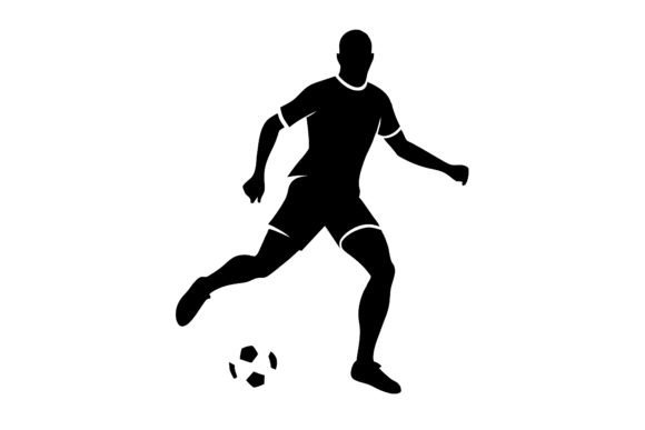 Soccer Player Silhouette: Dynamic Typography for Sport