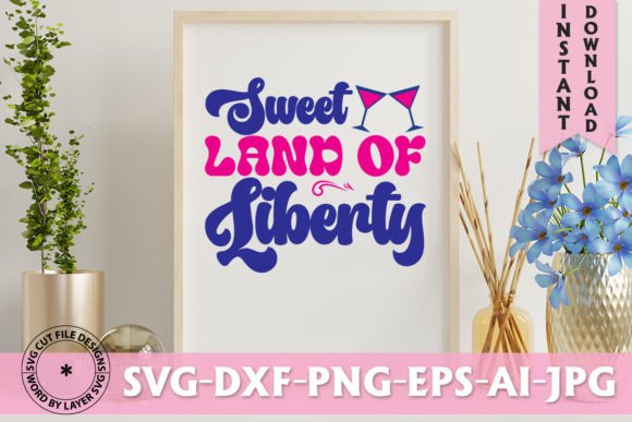 Sweet Land of Liberty Retro SVG Design: Crafting Nostalgic Patriotic Apparel