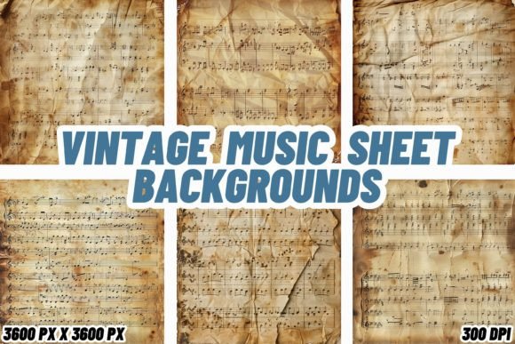 Vintage Music Sheet Backgrounds: Elevating Creative Projects with Timeless Elegance