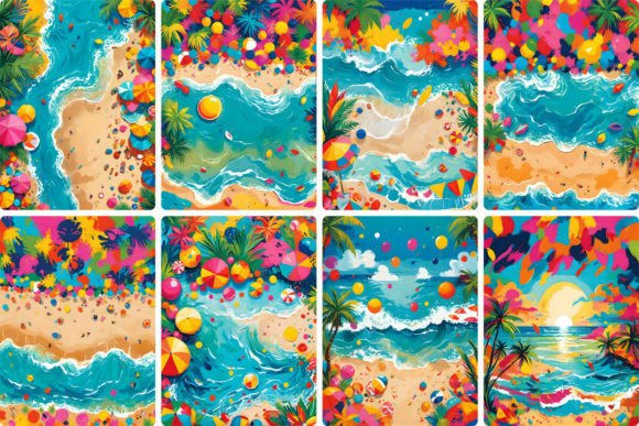 Vivid Summer Background: Bold Typography for Bright Designs